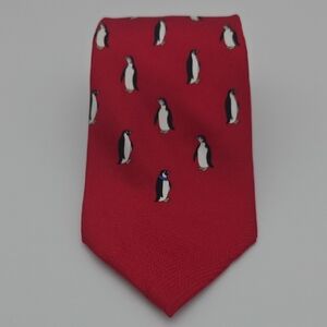 Sandy Links Penguin All Over Print Men's Neck Tie